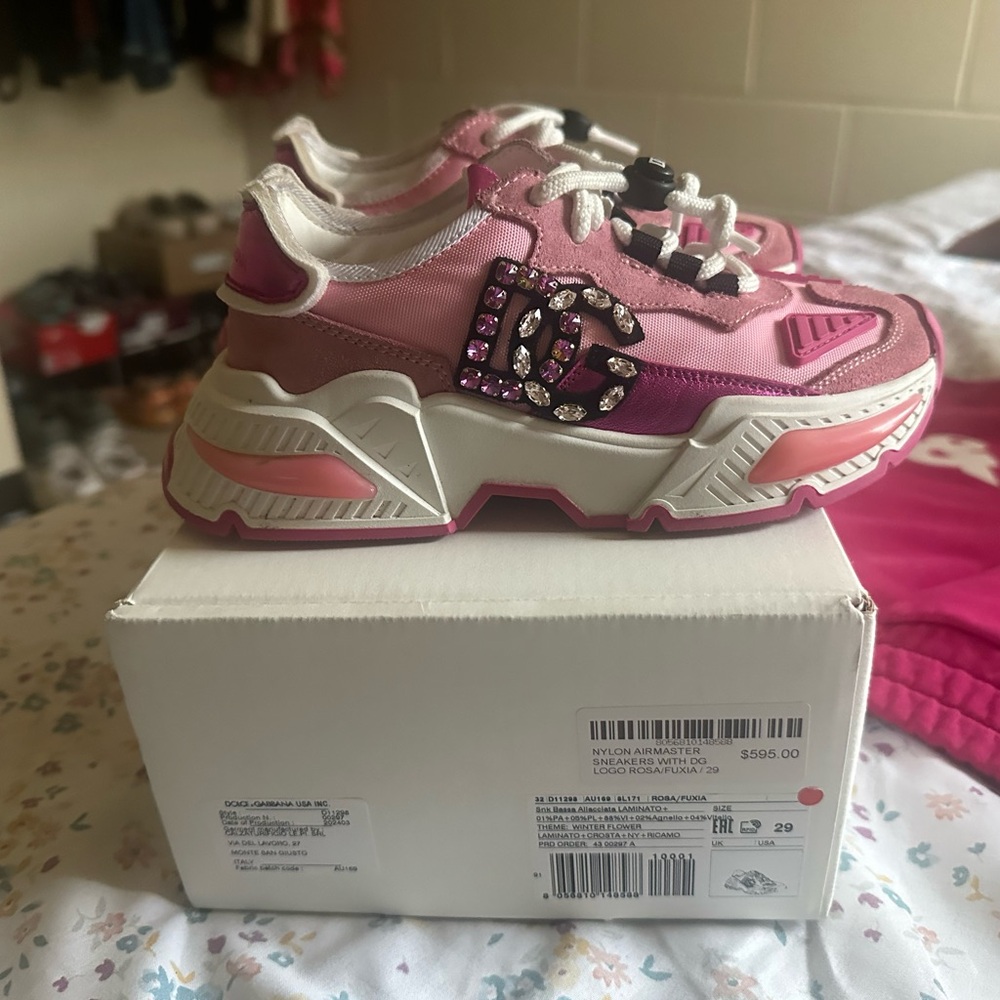 Dolce & Gabbana Pink Kids Sneakers